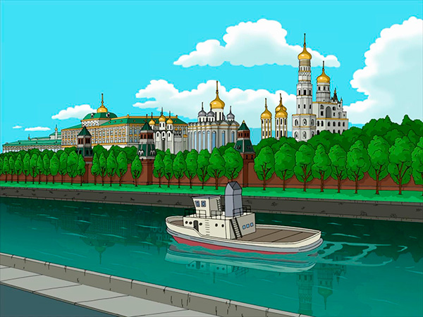 Family Guy, S08E03: Кремль