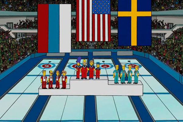 The Simpsons S21E12: керлинг и Россия.